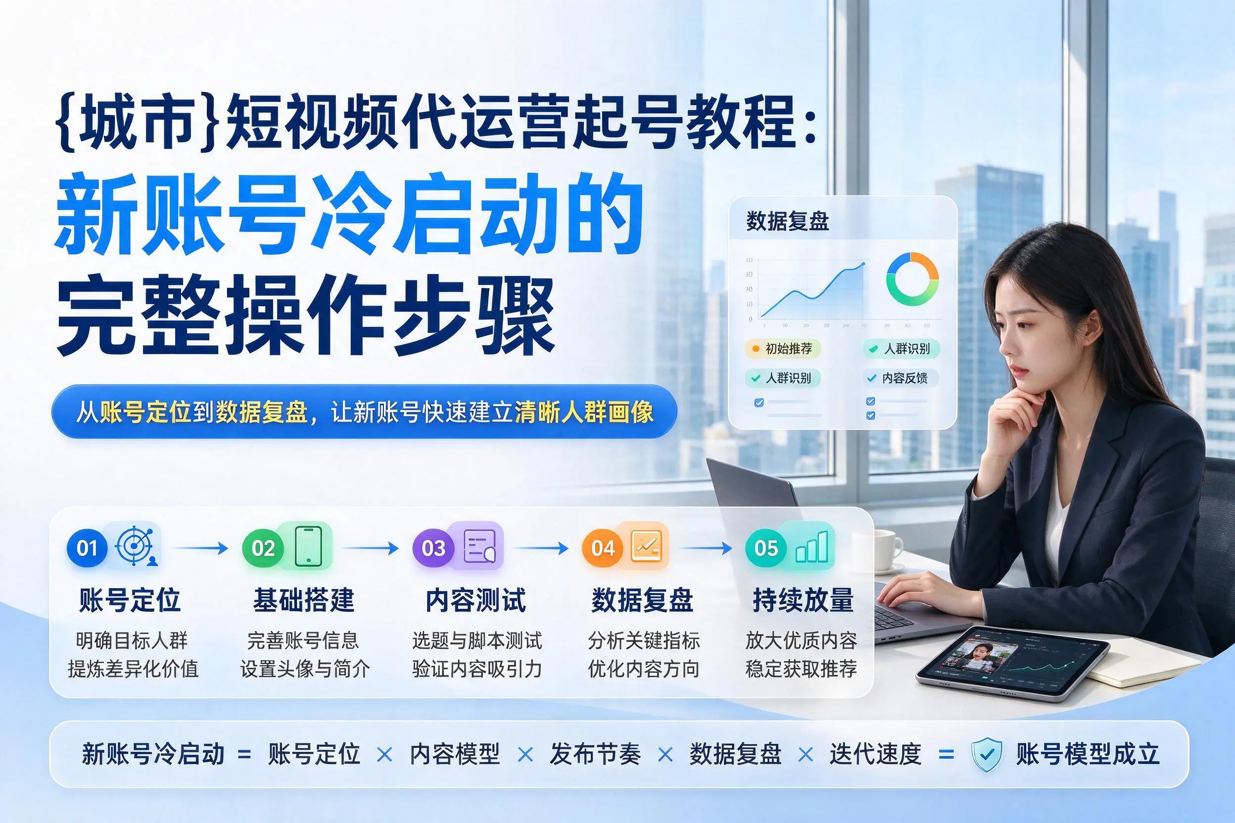 柳州短视频代运营起号教程:新账号冷启动的完整操作步骤