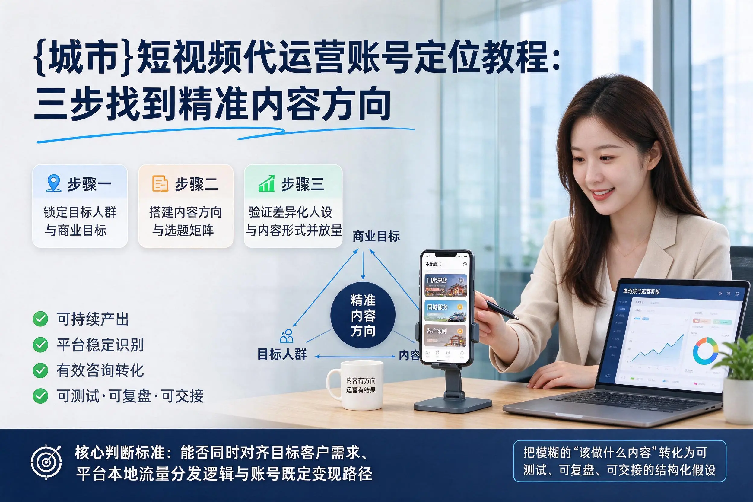 柳州短视频代运营账号定位教程：三步找到精准内容方向