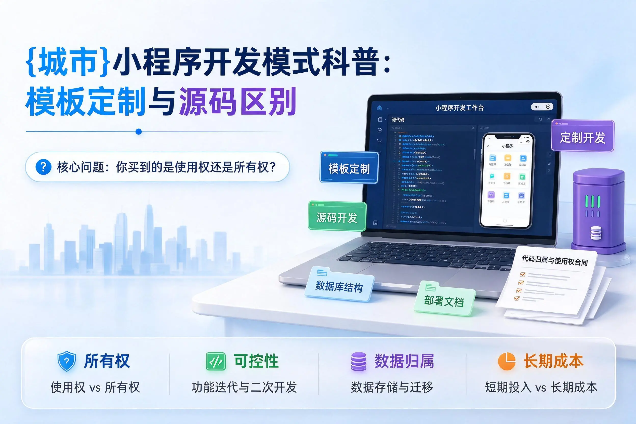 柳州小程序开发模式科普:模板定制与源码区别
