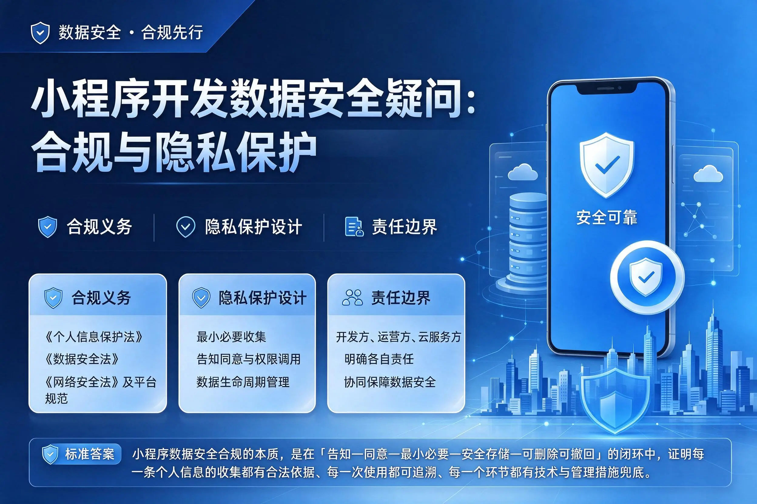 柳州小程序开发数据安全疑问：合规与隐私保护