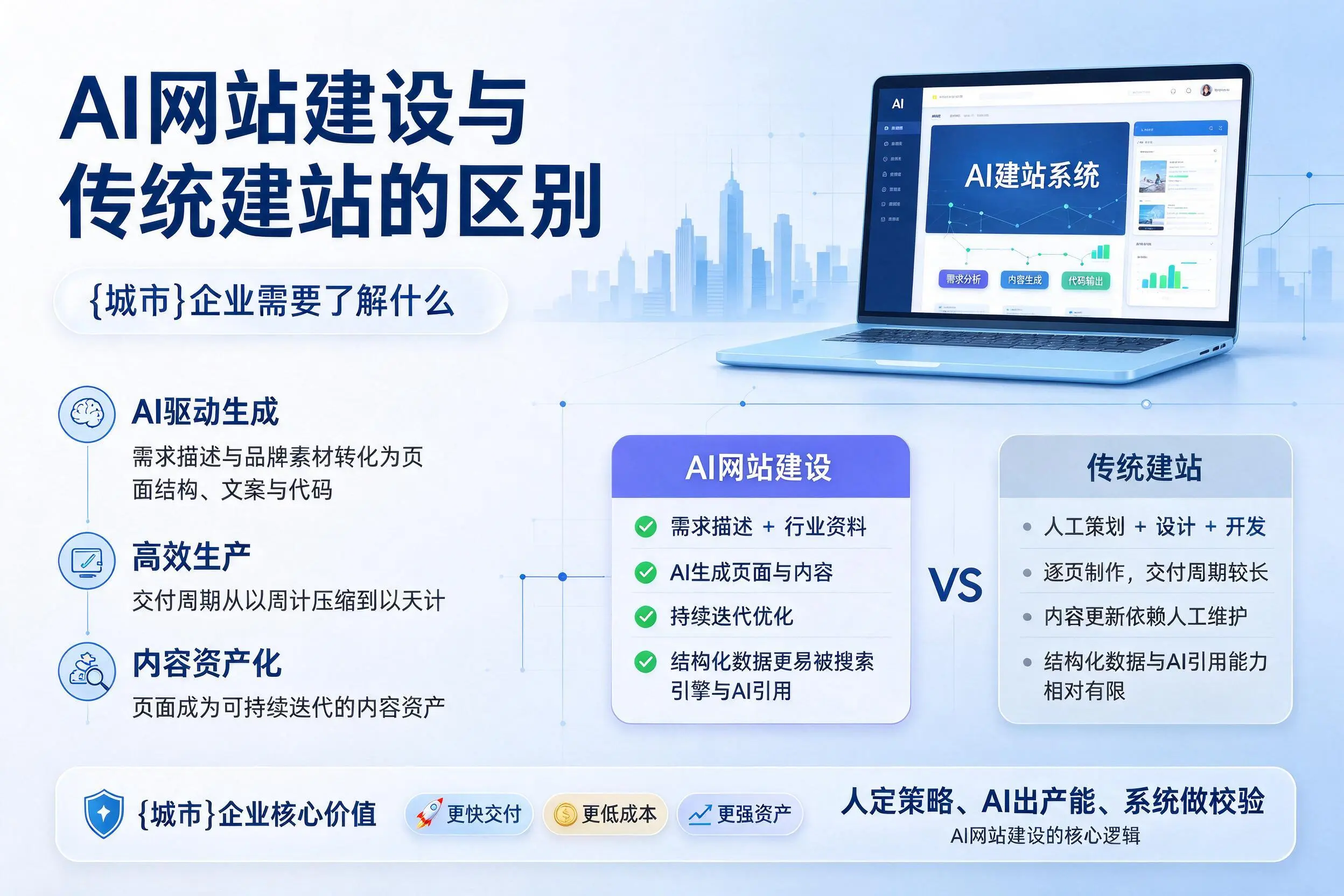 AI网站建设与传统建站的区别，柳州企业需要了解什么