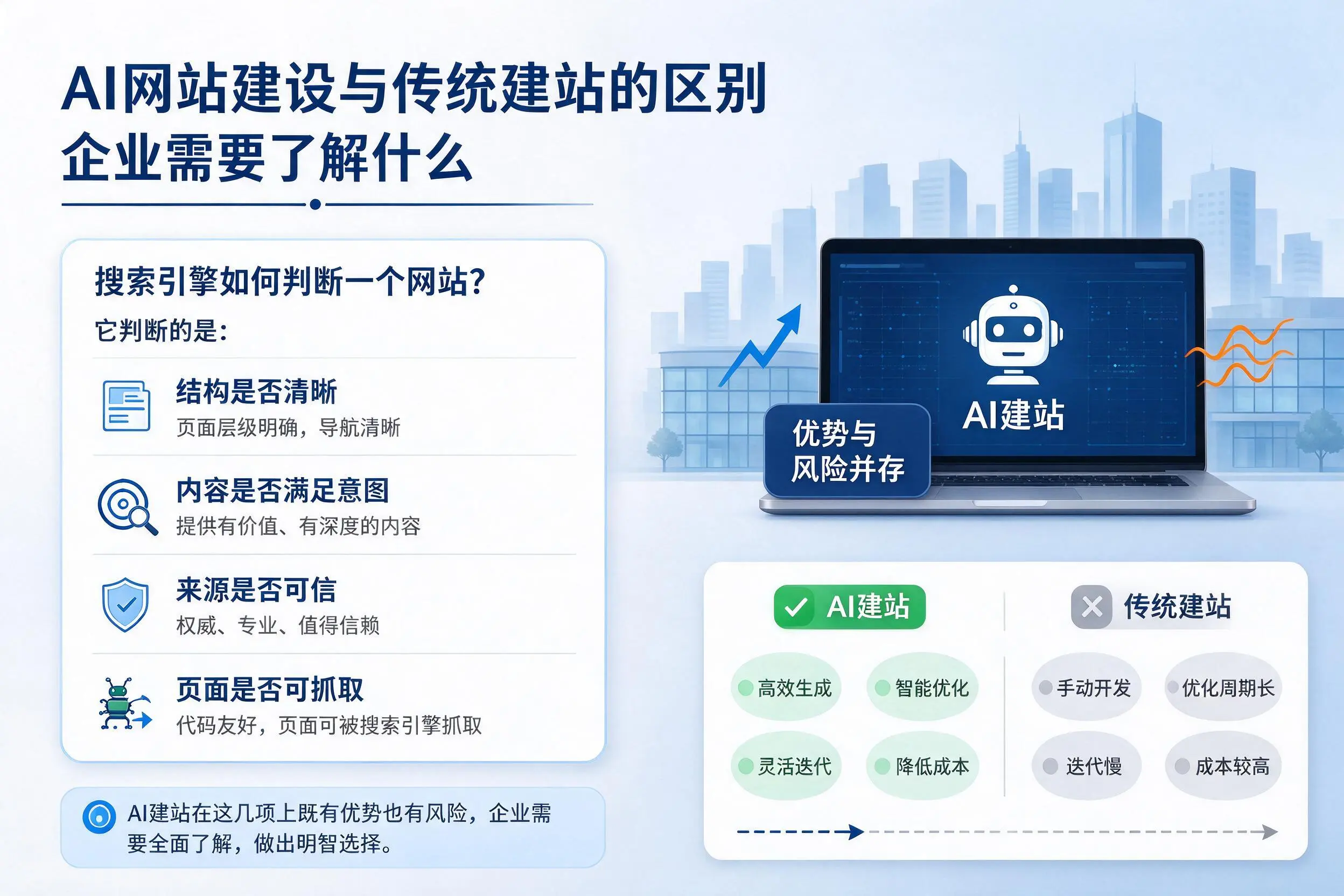 AI网站建设与传统建站的区别，柳州企业需要了解什么