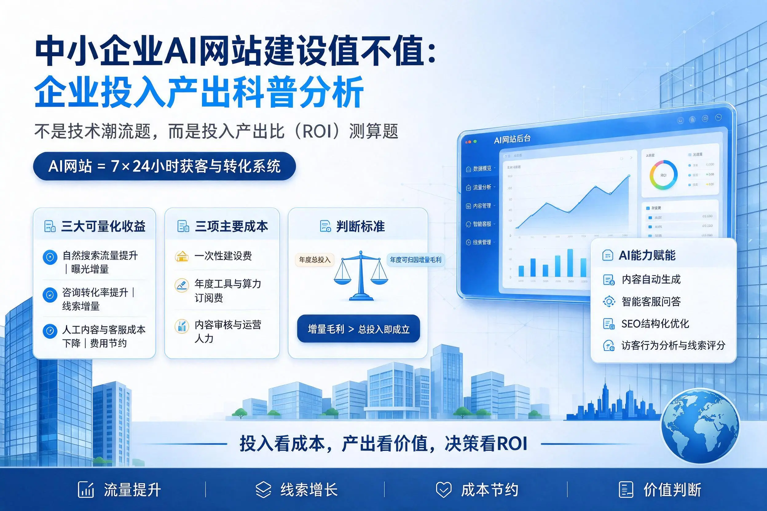 中小企业AI网站建设值不值：柳州企业投入产出科普分析