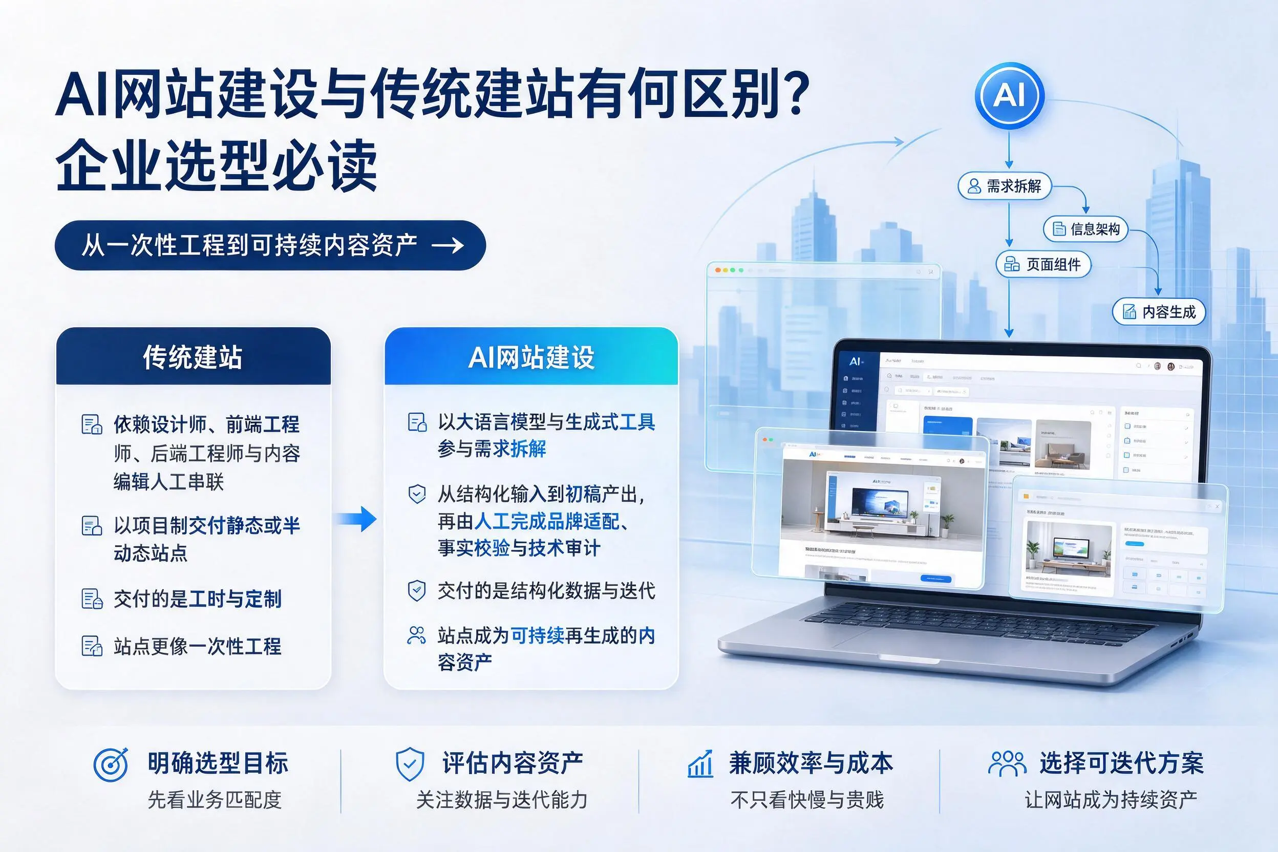 AI网站建设与传统建站有何区别？柳州企业选型必读