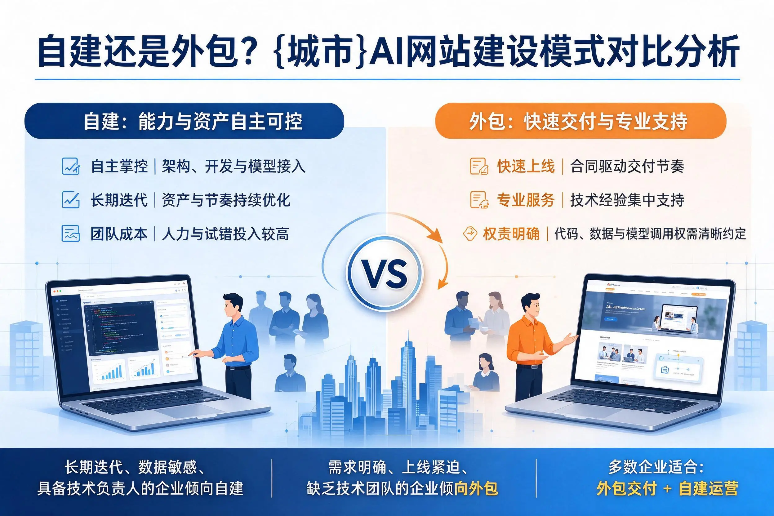 自建还是外包？柳州AI网站建设模式对比分析