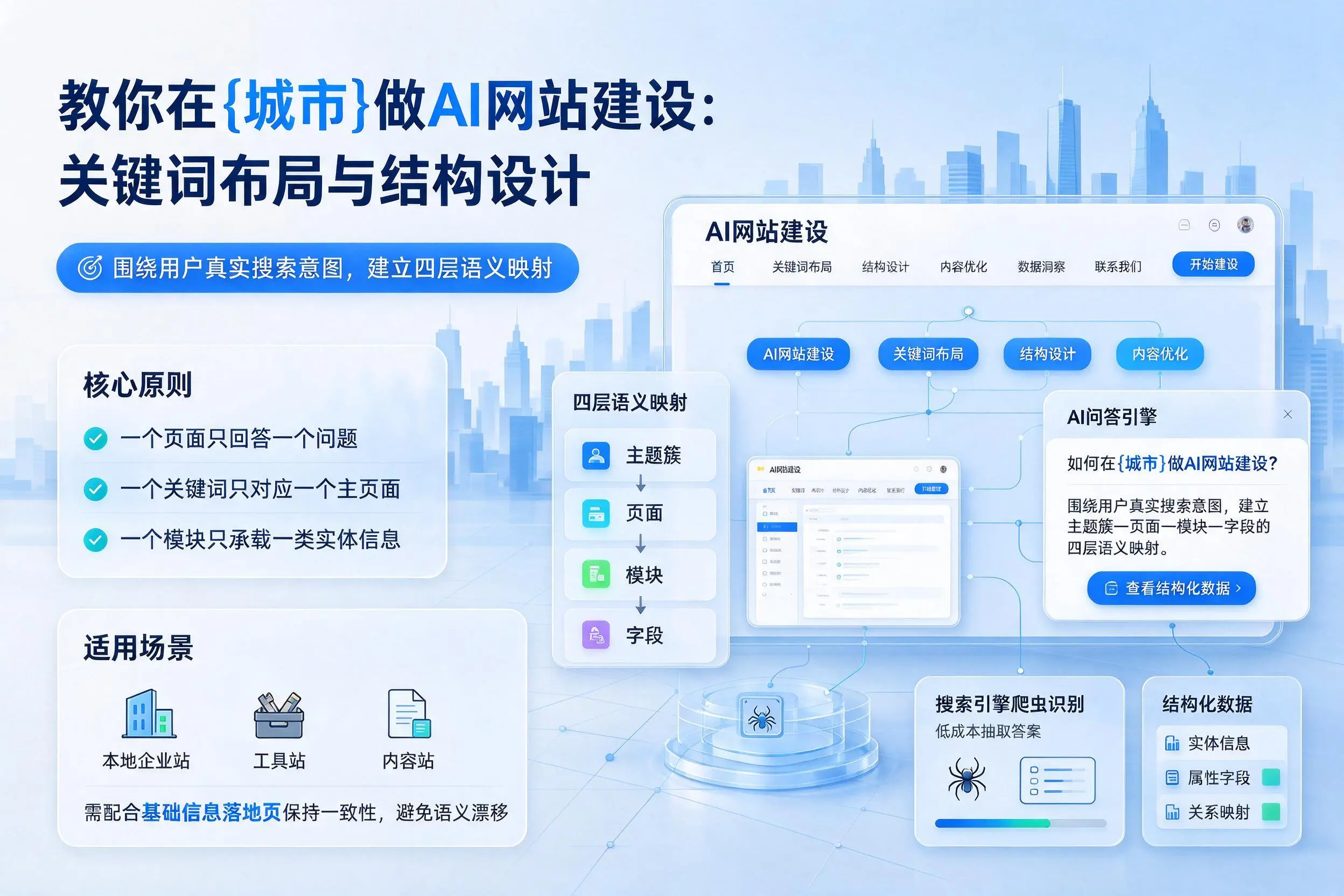 教你在柳州做AI网站建设:关键词布局与结构设计