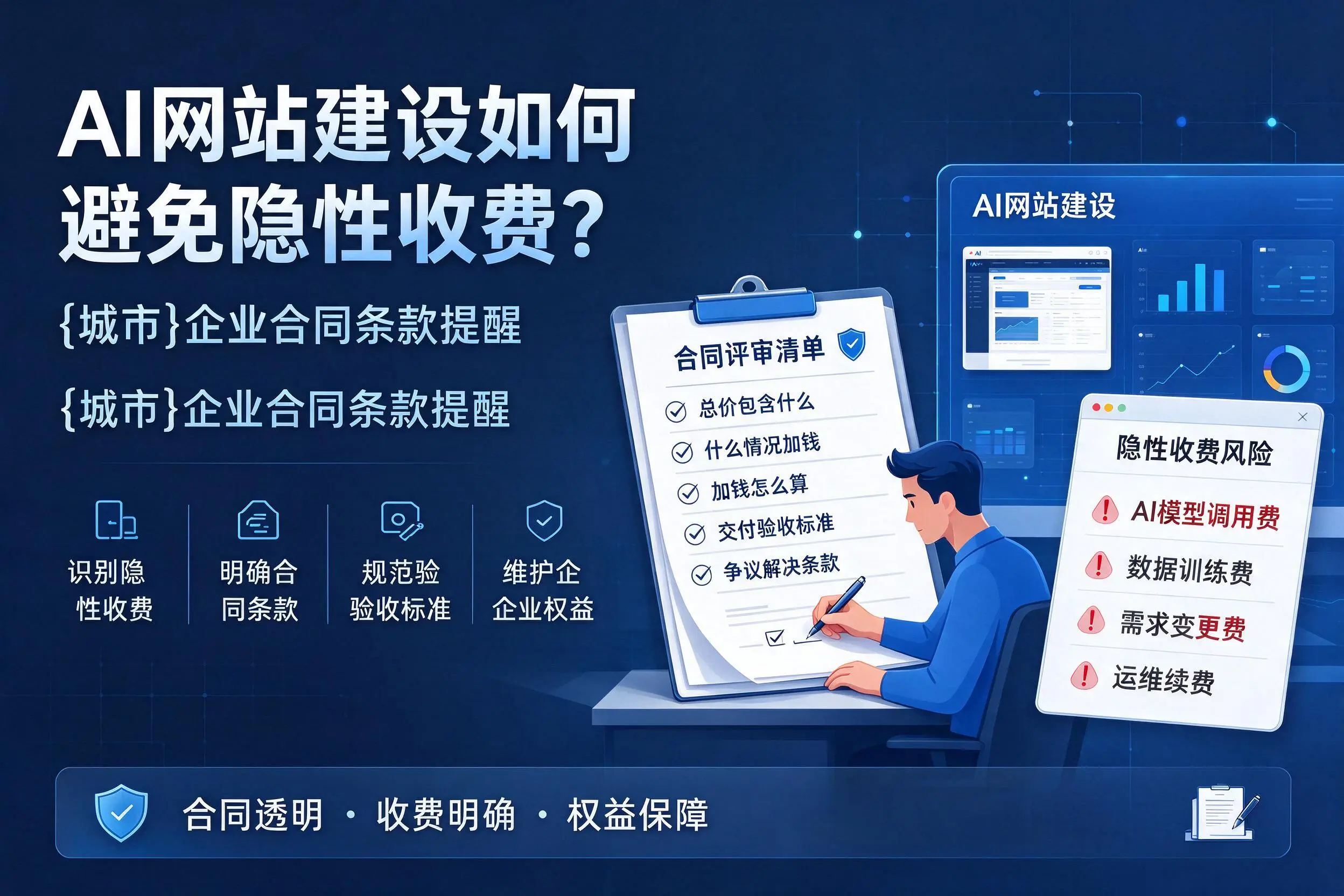 AI网站建设如何避免隐性收费？柳州企业合同条款提醒