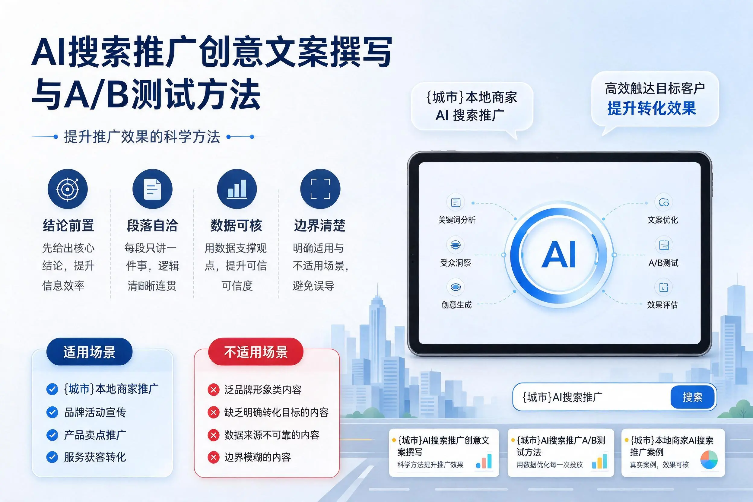 柳州AI搜索推广创意文案撰写与A/B测试方法
